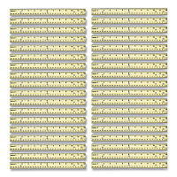 Westcott Three-Hole Punched Wood Ruler, Standard/Metric, 12