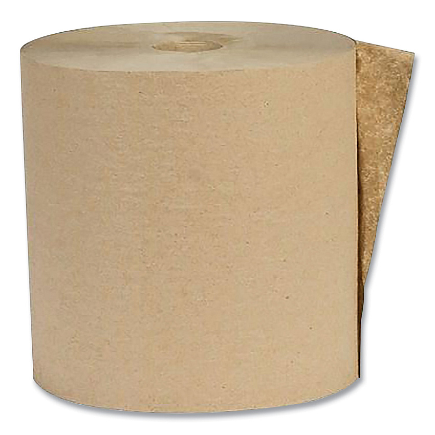 Eco Green&reg; Hardwound Paper Towels, Brown, 800-ft, 6 Rolls (APVEK80166)