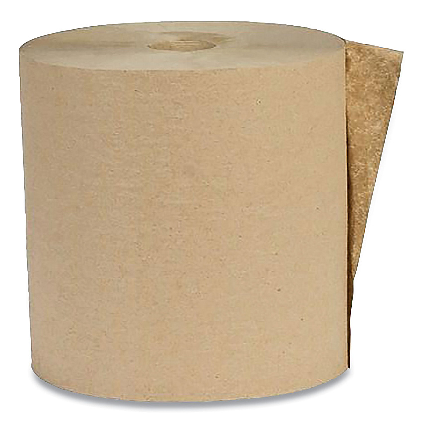 Eco Green&reg; Hardwound Paper Towels, Brown, 800-ft., 6 Rolls (EK80186)