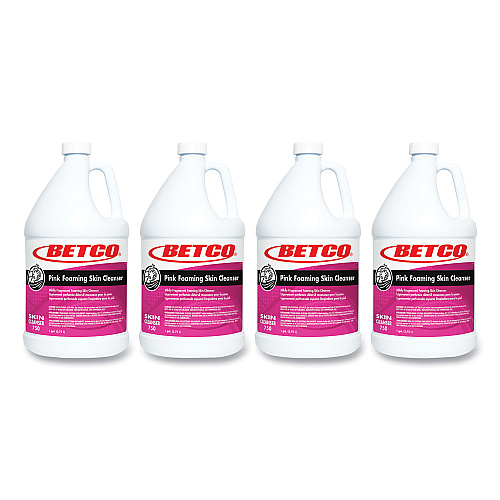 Betco Pink Foaming Skin Cleanser Refill, Fresh Scent, 1 gal, 4/Carton (7500400)