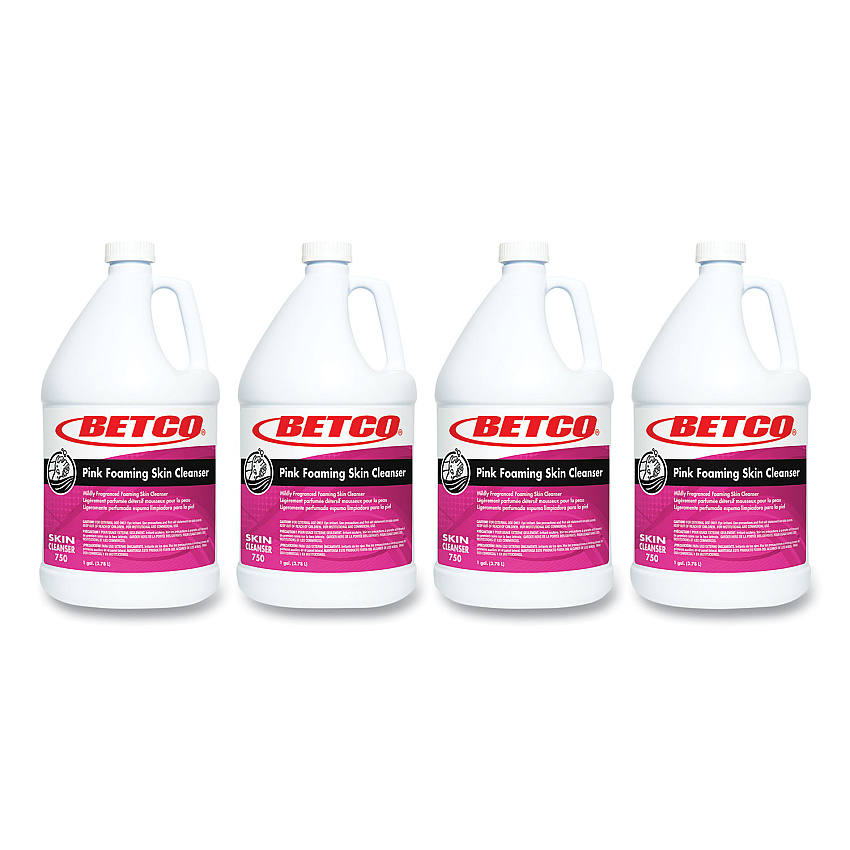 Betco Pink Foaming Skin Cleanser Refill, Fresh Scent, 1 gal, 4/Carton (7500400)