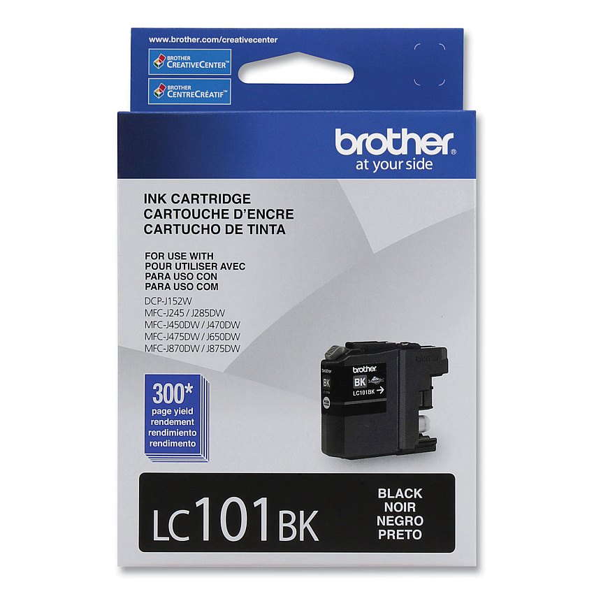 Brother LC101BK Innobella Ink, 300 Page-Yield, Black