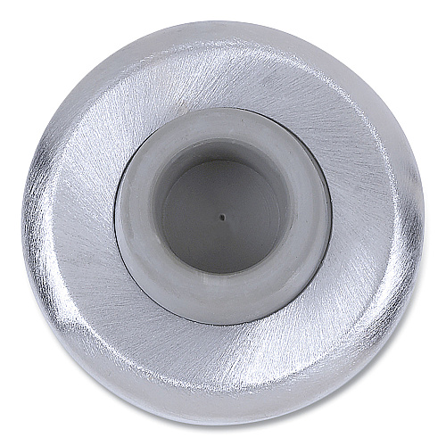 Tell Concave Wall Bumper, 5 x 2 x 6, Satin Chrome (DT100084)