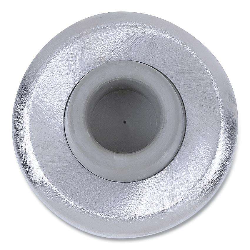 Tell Concave Wall Bumper, 5 x 2 x 6, Satin Chrome (DT100084)