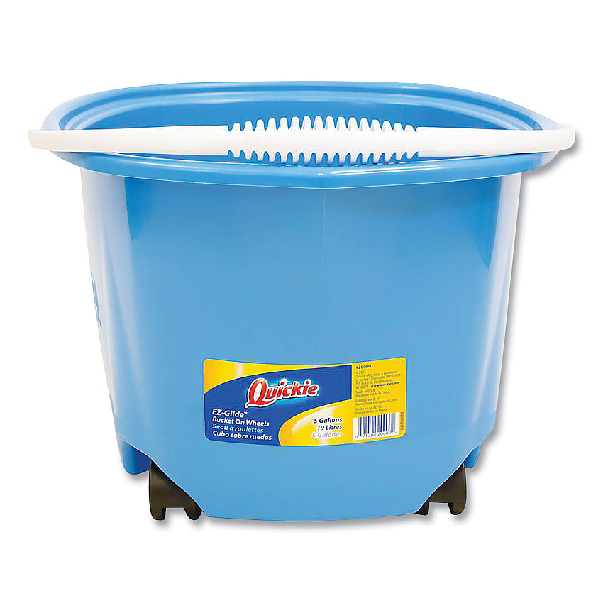 Quickie EZ-Glide Bucket on Wheels, 5 qt, Blue (20000ZQK)