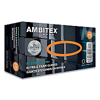 AMBITEX N720 Series Powder-Free Nitrile Gloves, 6 mil, Medium, Black, 100/Box, 10 Boxes/Carton (NMD720BLK)