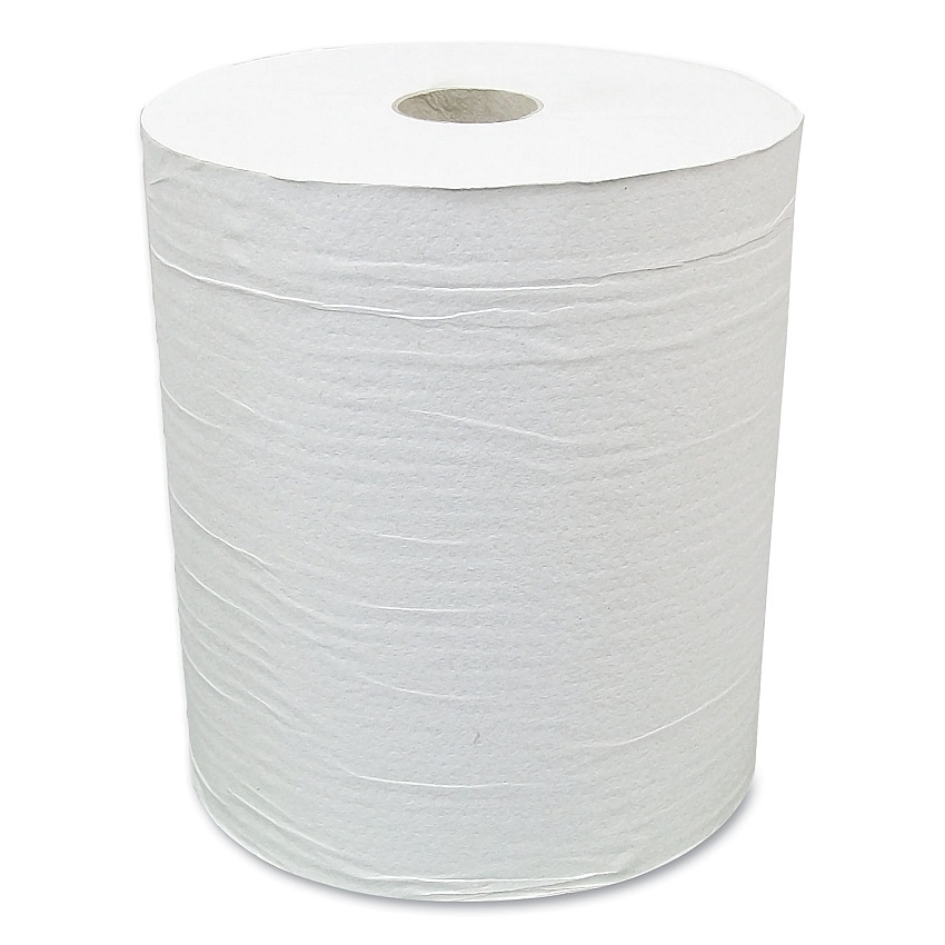 Eco Green&reg; Hardwound Paper Towerls, White, 800 ft, 6 Rolls (EN80166)