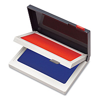 COSCO Two-Color Felt Stamp Pads, 4.25