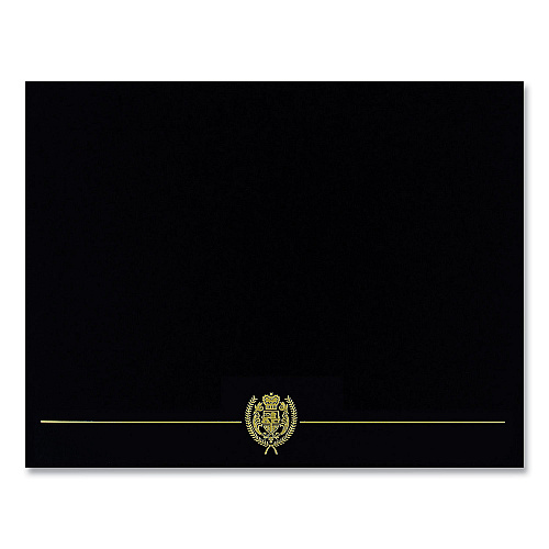 Great Papers! Classic Crest Certificate Covers, 9.38 x 12, Black, 5/Pack (903117S)