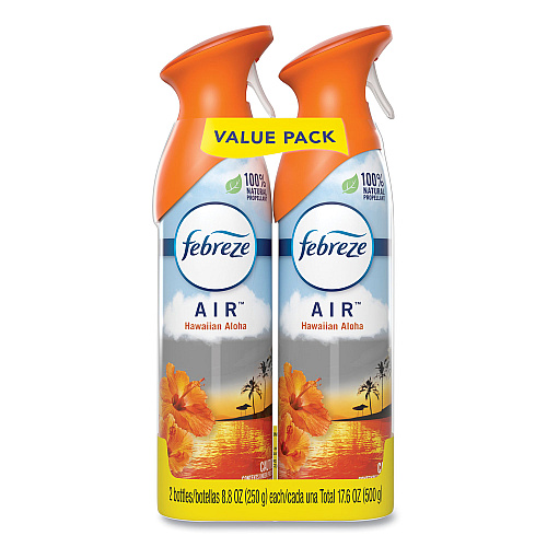 Febreze AIR, Hawaiian Aloha, 8.8 oz Aerosol Spray, 2/Pack, 6 Packs/Carton (97794)