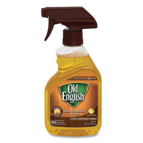 OLD ENGLISH Lemon Oil, Furniture Polish, 12oz, Spray Bottle, 6/Carton