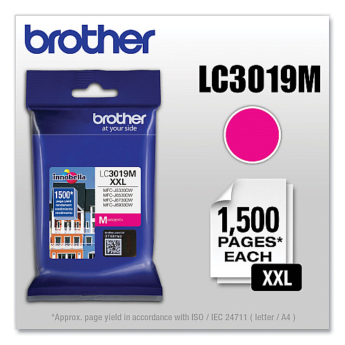 Brother LC3019M Innobella Super High-Yield Ink, 1,300 Page-Yield, Magenta
