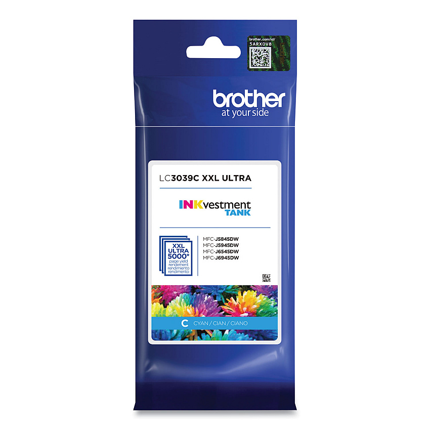 Brother LC3039C INKvestment Ultra High-Yield Ink, 5,000 Page-Yield, Cyan
