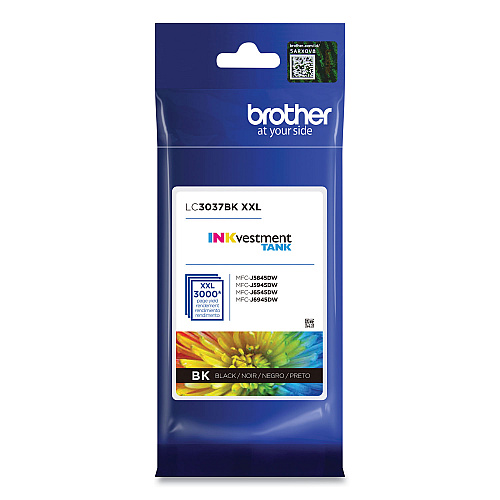 Brother LC3037BKS INKvestment Super High-Yield Ink, 3,000 Page-Yield, Black