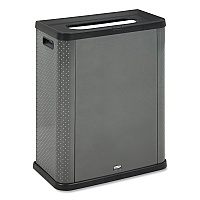 Rubbermaid Commercial Elevate Decorative Refuse Container, Landfill, 23 gal, Plastic/Metal, Pearl Dark Gray 23 gal Capacity - Durable, Powder Coated, Smooth - 31.5" Height x 12.8" Width - Metal - Pearl Dark Gray - 1 Each (2136963)