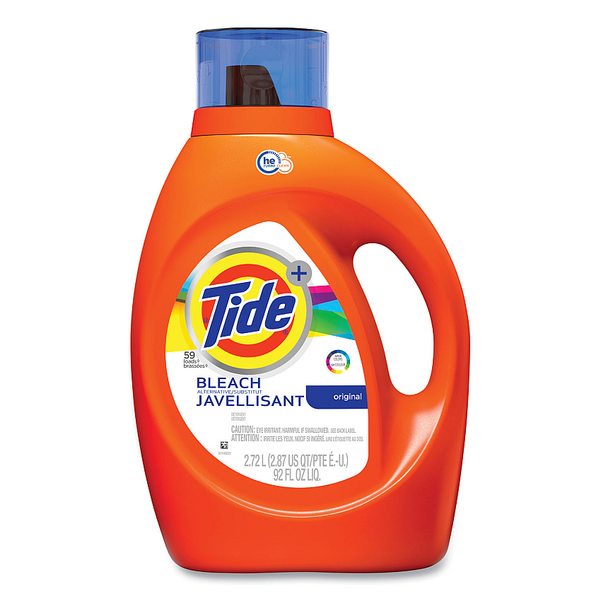 Tide&reg; Liquid Laundry Detergent W/Bleach, 92 oz. Bottle (87549)