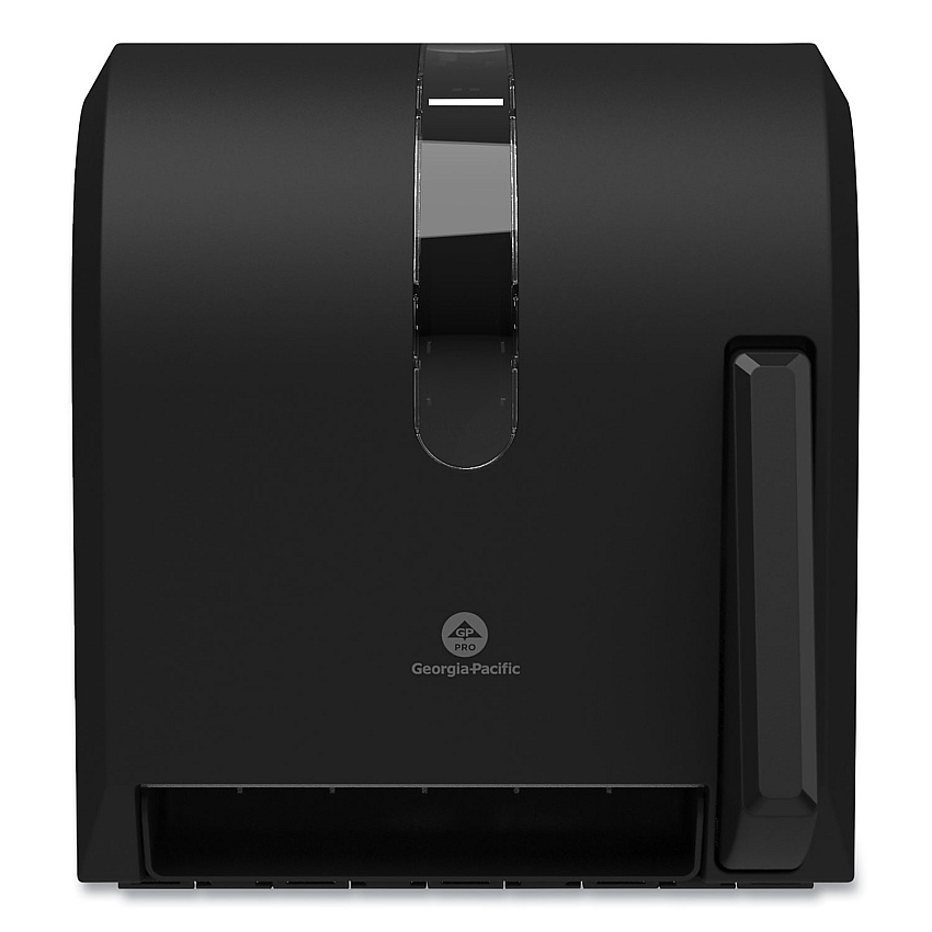 Georgia Pacific Professional Hygienic Push-Paddle Roll Towel Dispenser, 13 x 10 x 14.4, Black (54338A)