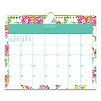 Blue Sky Day Designer Peyton Academic Wall Calendar, Floral Artwork, 11 x 8.75, White Sheets, 12-Month (July to June): 2025 to 2026 (107936)