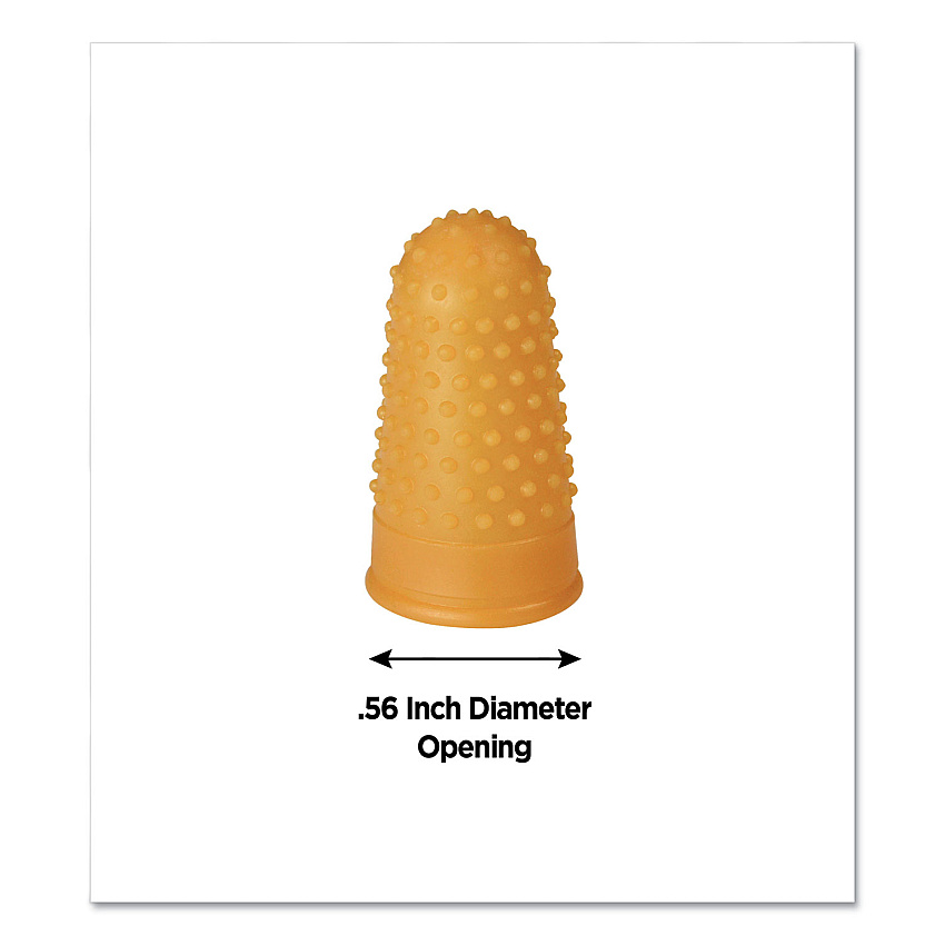 COSCO Fingertip Pads, Size 11, Small, Amber, 12/Pack (098172)