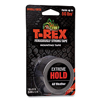 T-Rex Extreme Hold Mounting Tape, 1.5" Core, 1" x 1.66 yds, Black (285337)