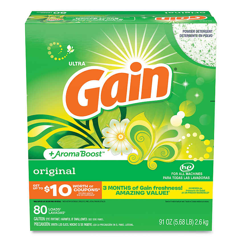 Powder Laundry Detergent, Original Scent, 91 Oz Box, 3/carton