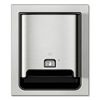 Tork Image Design Matic Hand Towel Roll Dispenser with Intuition Sensor, In-Wall Recessed, 17.64 x 7.87 x 20.55, Stainless Steel (461223)