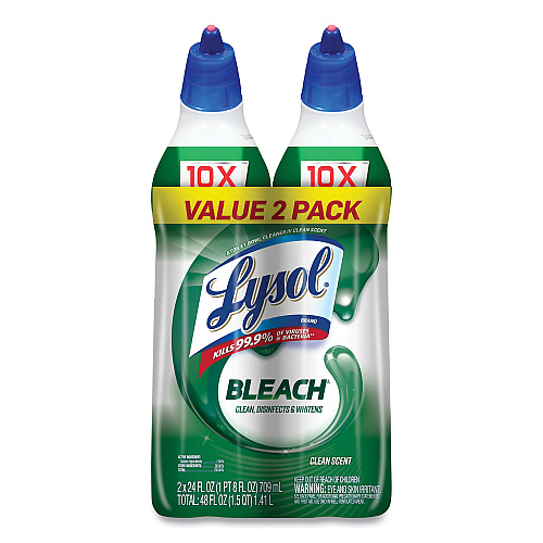 Lysol&reg; Disinfectant Toilet Bowl Cleaner with Bleach, 24 oz., 2/Pack (96085PK)