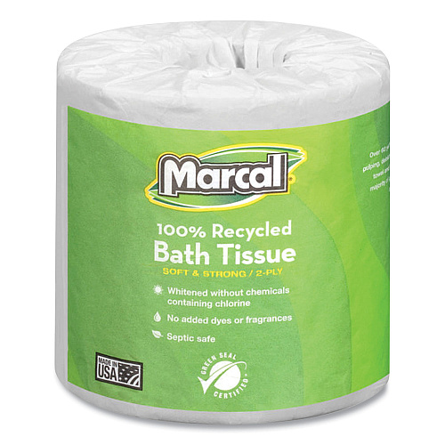 Marcal&reg; Standard Toilet Paper, 2-Ply, White, 330 Sheets, 48 Rolls (6079)