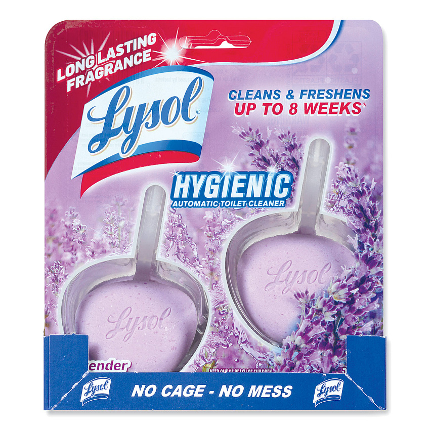 Lysol&reg; No Mess Auto Toilet Bowl Cleaner, Lavender, 2 Pack (83722)