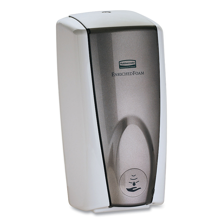Rubbermaid Commercial AutoFoam Touch-Free Dispenser, 1,100 mL, 5.18 x 5.25 x 10.86, White/Gray Pearl (750140CT)