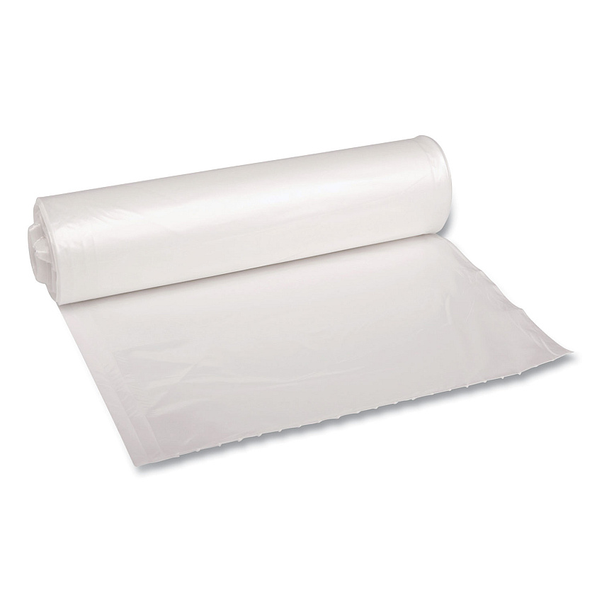 Boardwalk&reg; 33 Gallon Clear Garbage Bags, 33x39, 1.47mil, 100 Bags, BWK534