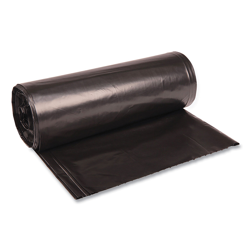 Boardwalk&reg; 60 Gallon Black Garbage Bags, 38 x 58, 2mil, 100 Bags, BWK526