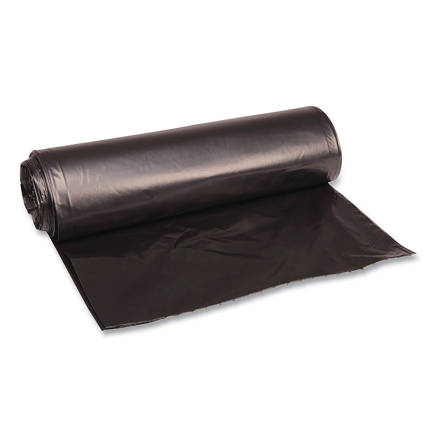 Boardwalk&reg; 33 Gallon Black Garbage Bags, 33x39, 1.6mil, 100 Bags, BWK520