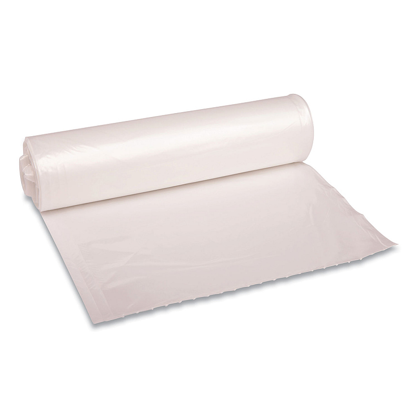 Boardwalk&reg; 33 Gallon Clear Garbage Bags, 33x39, 1.1mil, 100 Bags, BWK530