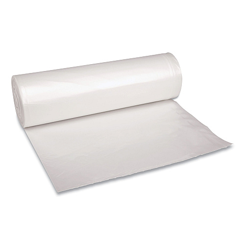 Boardwalk&reg; 60 Gallon Clear Garbage Bags, 38x58, 1.4mil, 100 Bags, BWK537