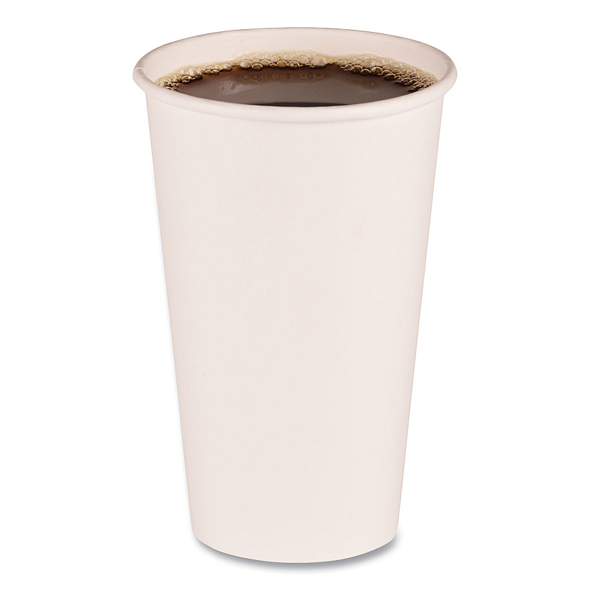 Boardwalk&reg; White Paper Hot Cups, 16oz, 1000 Cups (BWKWHT16HCUP)