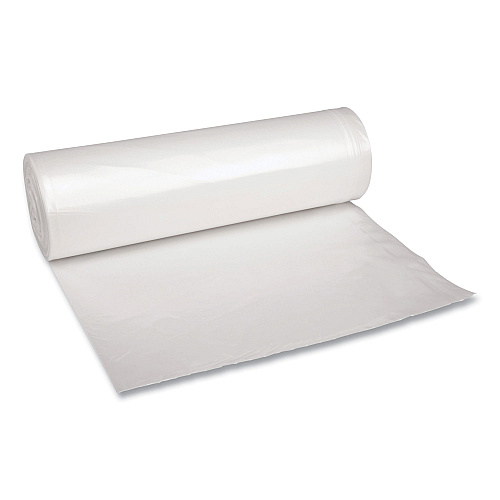 Boardwalk&reg; 45 Gallon Clear Garbage Bags, 40x46, 1.4mil, 100 Bags, BWK535