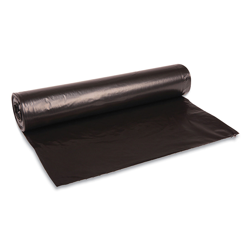 Boardwalk&reg; 45 Gallon Black Garbage Bags, 40x48, 1 Mil, 100 Bags, BWK527