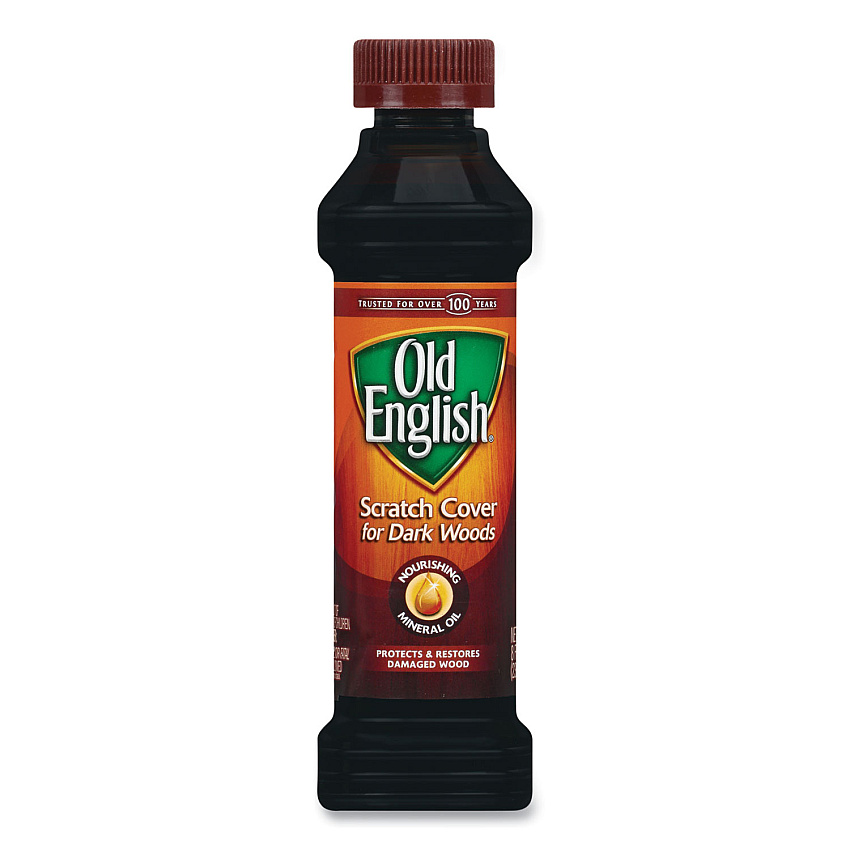 OLD ENGLISH Furniture Scratch Cover, For Dark Woods, 8oz Bottle 8 fl oz (0.3 quart) - Dark Brown - 1 Each (75144)