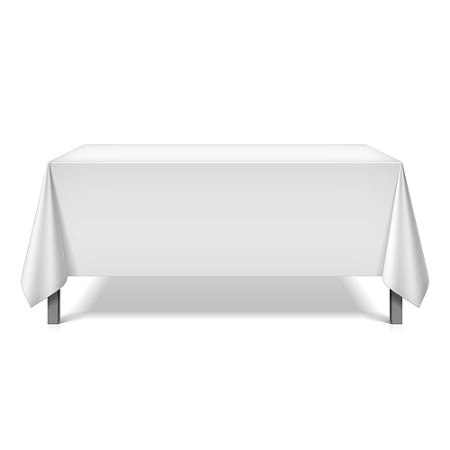Mariposa Tablecloth 85x85 White - Case Of 24 (TL-85X85-WHITE-CS)