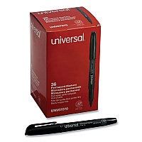 Universal Pen-Style Permanent Marker Value Pack, Fine Bullet Tip, Black, 36/Pack (UNV07070)