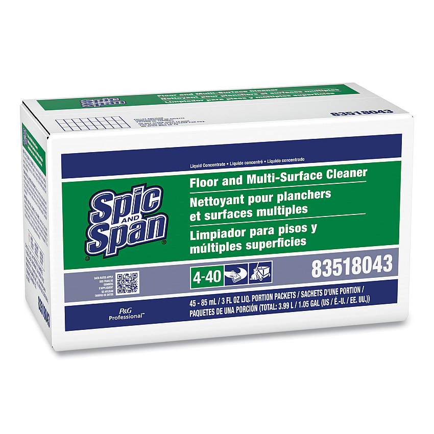 Spic and Span Liquid Floor Cleaner, 3 oz Packet, 45/Carton (02011)