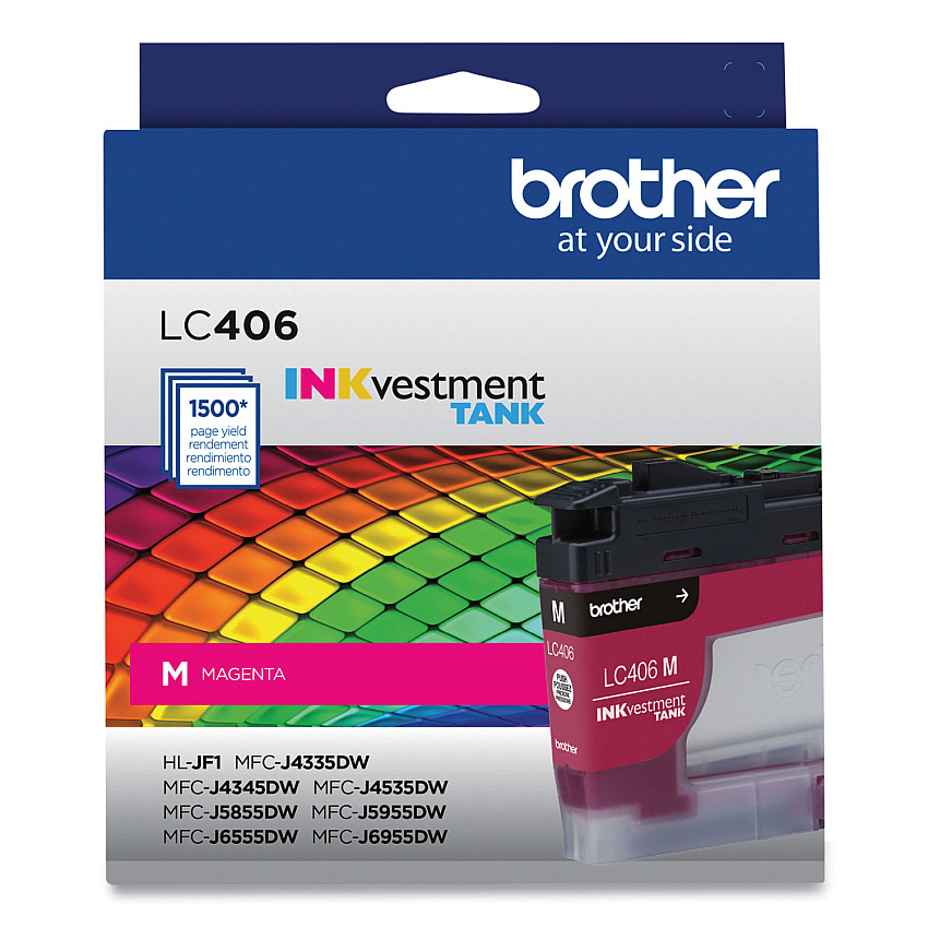 Brother LC406MS INKvestment Ink, 1,500 Page-Yield, Magenta