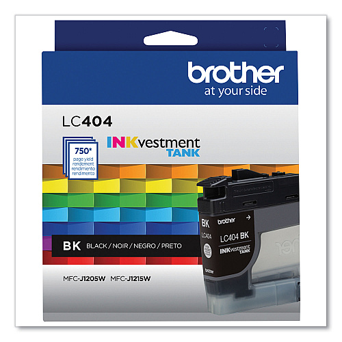 Brother LC404BKS INKvestment Ink, 750 Page-Yield, Black