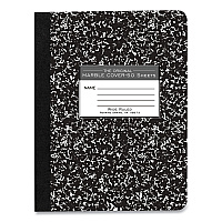 Roaring Spring Marble Cover Composition Book, Wide/Legal Rule, Black Marble Cover, (50) 9.75 x 7.5 Sheets (77220)