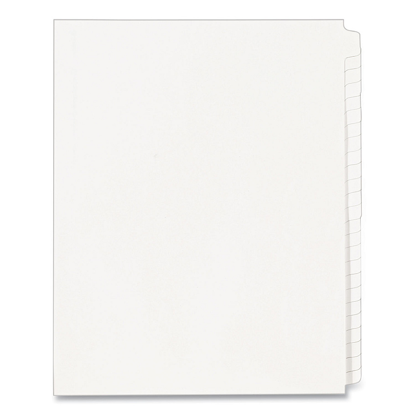 Avery Blank Tab Legal Exhibit Index Divider Set, 25-Tab, 11 x 8.5, White, 1 Set (11959)
