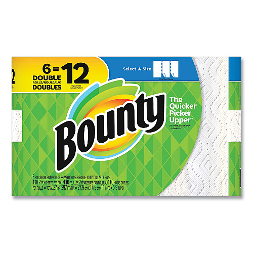 Bounty&reg; Essentials Kitchen Paper Towels, 2-Ply, 110 Sheets, 6 Rolls (74801)