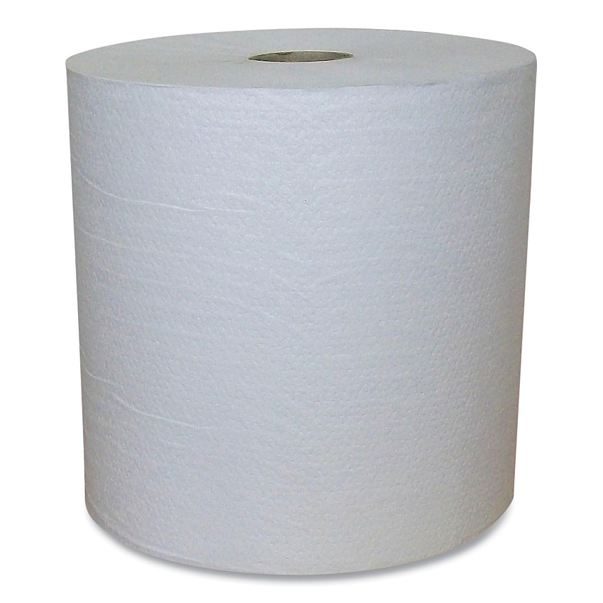 Eco Green Recycled Hardwound Paper Towels, 1-Ply, 7.88" x 800 ft, 1.8 Core, White, 6 Rolls/Carton (EW80166)