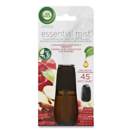 Air Wick Essential Mist Refill, Cinnamon and Crisp Apple, 0.67 oz, 6/Carton  (98553)