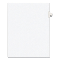 Preprinted Legal Exhibit Side Tab Index Dividers, Avery Style, 10-Tab, 55, 11 x 8.5, White, 25/Pack, (1055) (01055)